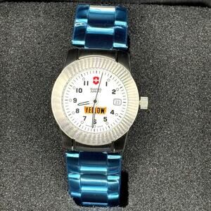 Victorinox Swiss Army Field Watch White Dial Stainless Steel 100M NIB